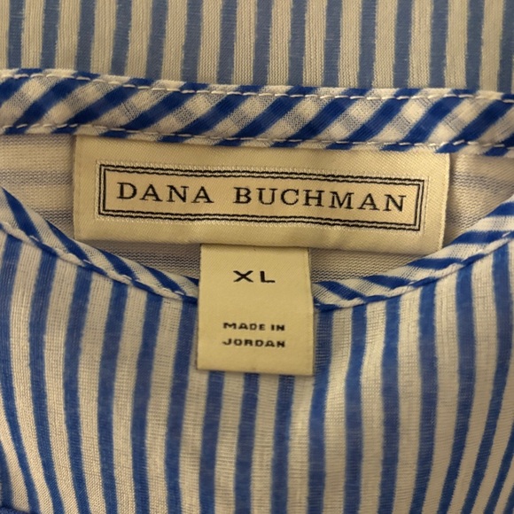 Dana Buchman Navy and White Striped Tank Top - Picture 2 of 3